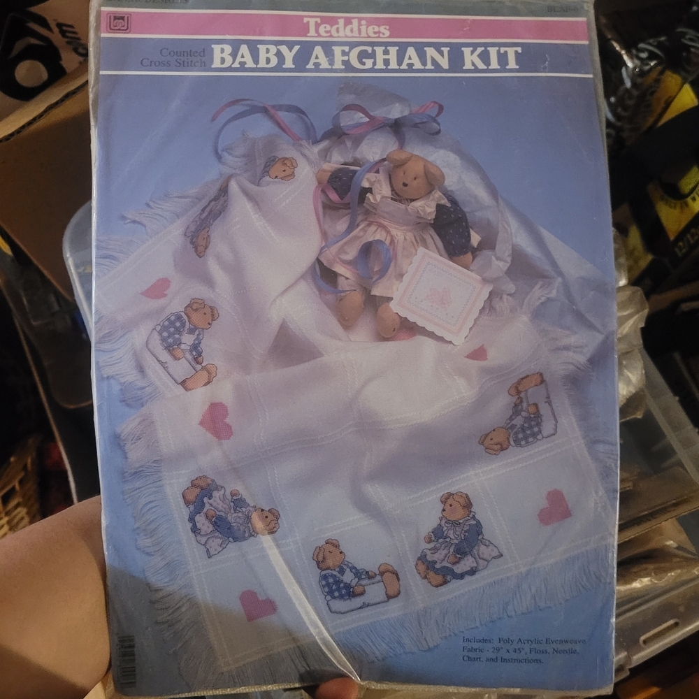 Two Vintage Baby Needlepoint Kots